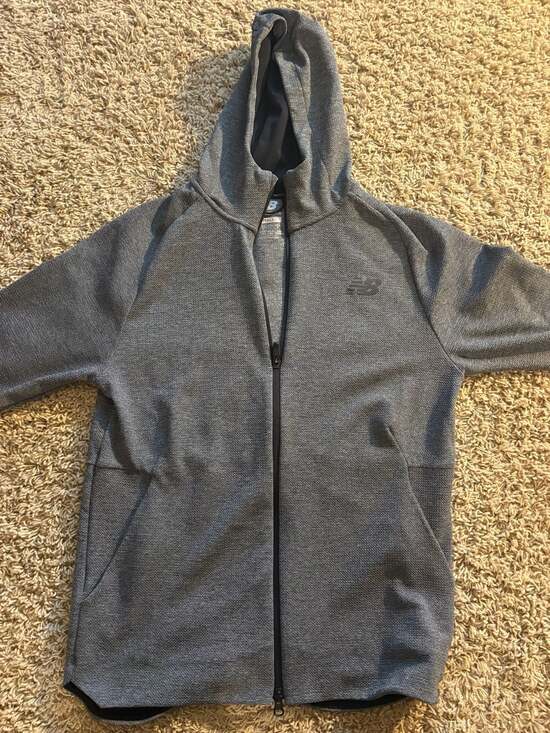 New Balance Other - New Balance Full Zip Hoodie Size S Charcoal Herringbone